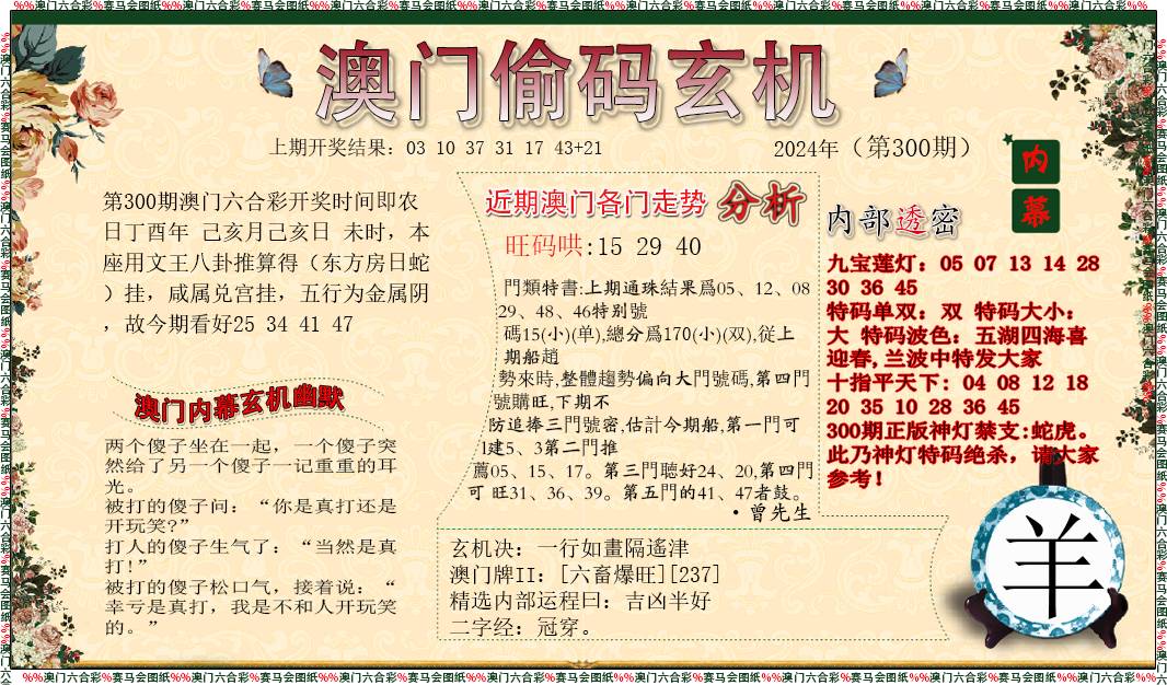 2024300期偷码玄机