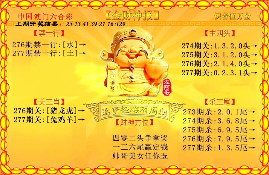2024277期金财神
