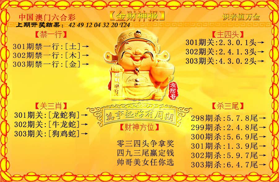 2024303期金财神