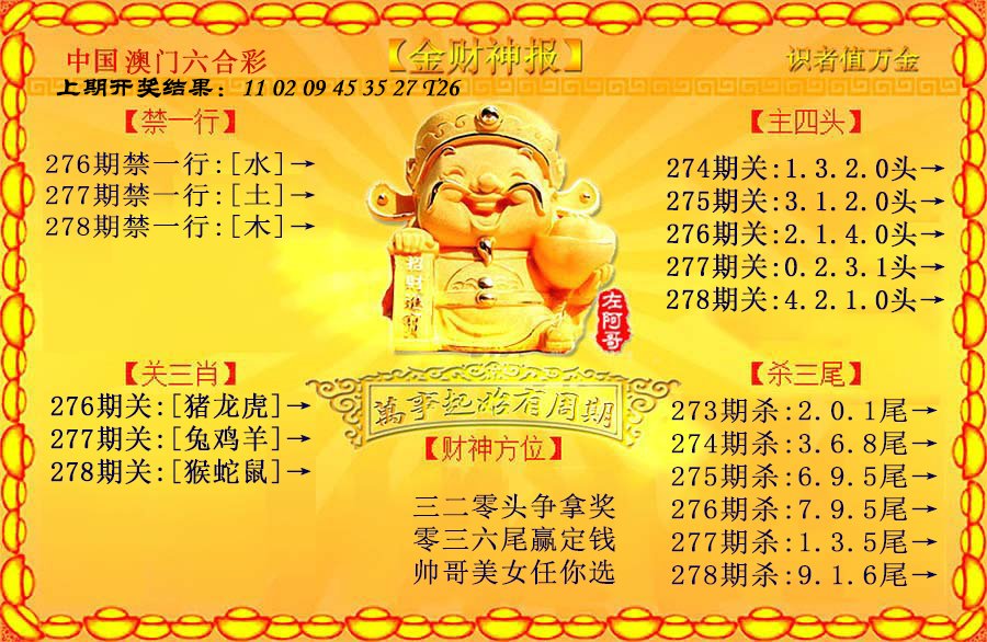 2024278期金财神