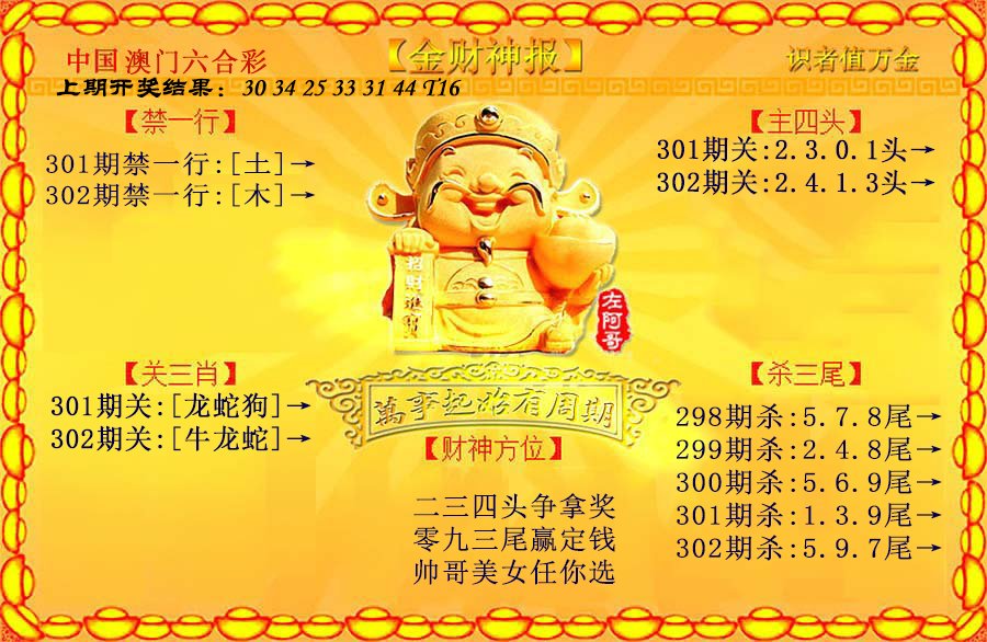 2024302期金财神