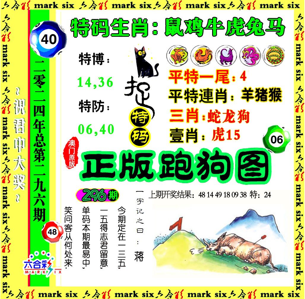 2024296期正版跑狗图