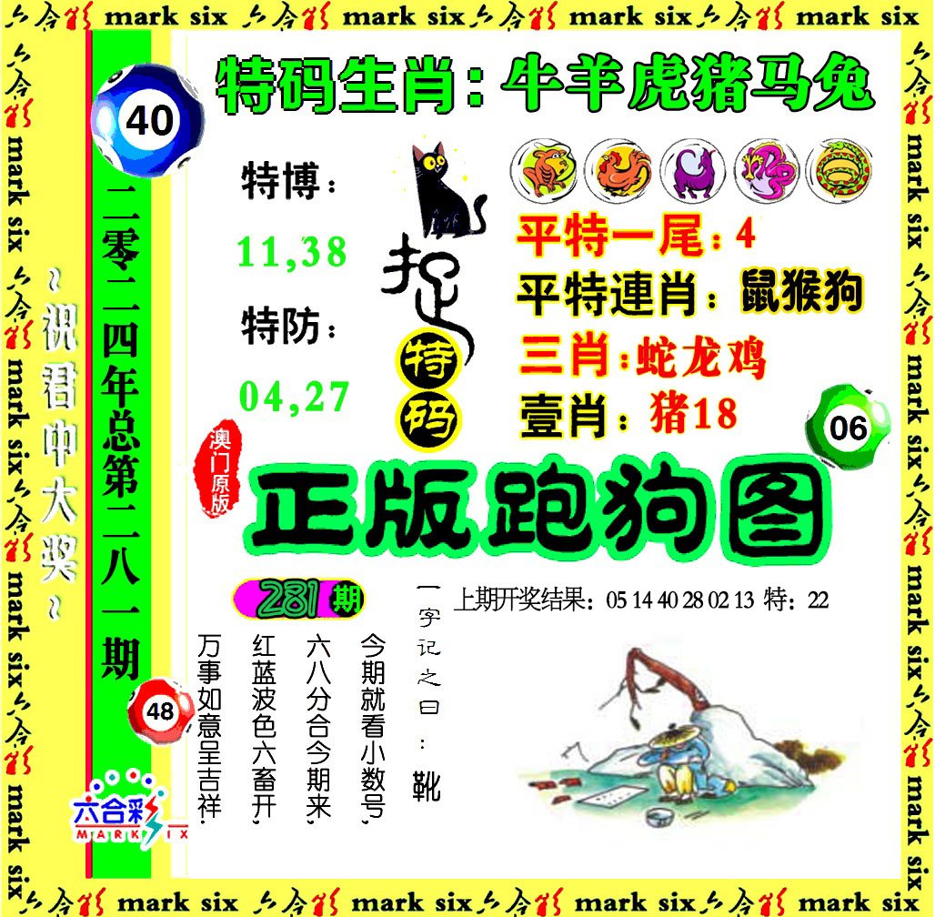 2024281期正版跑狗图