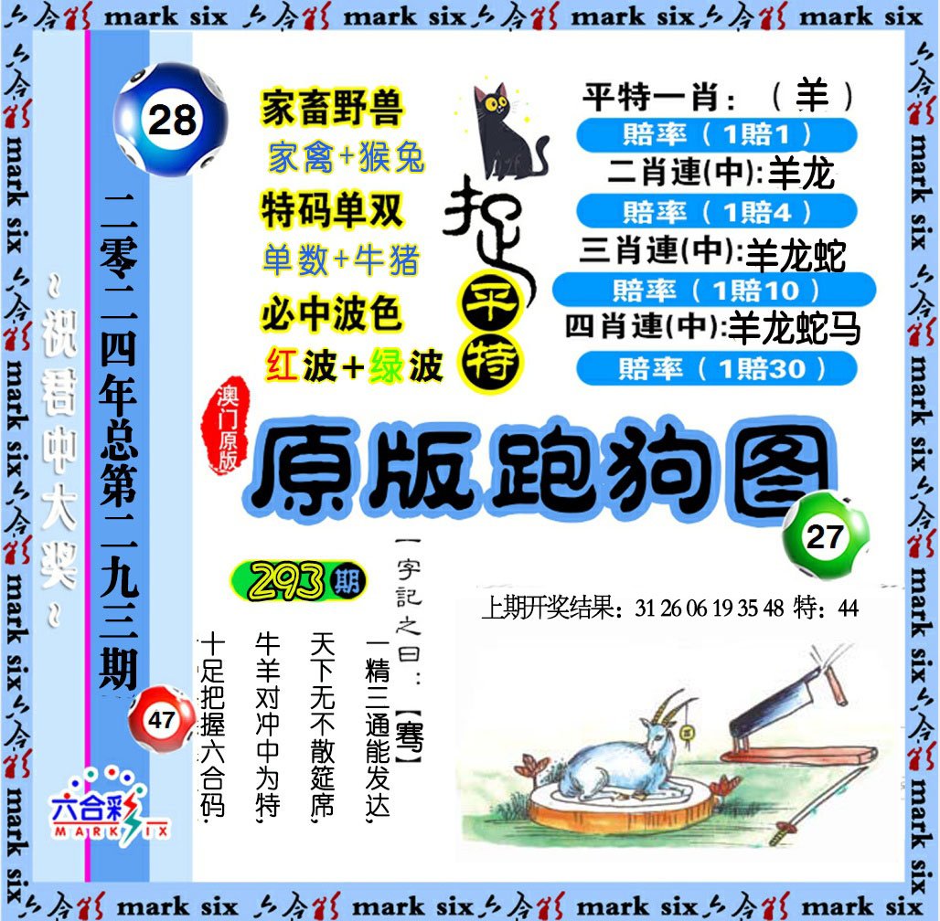 2024293期原版跑狗图