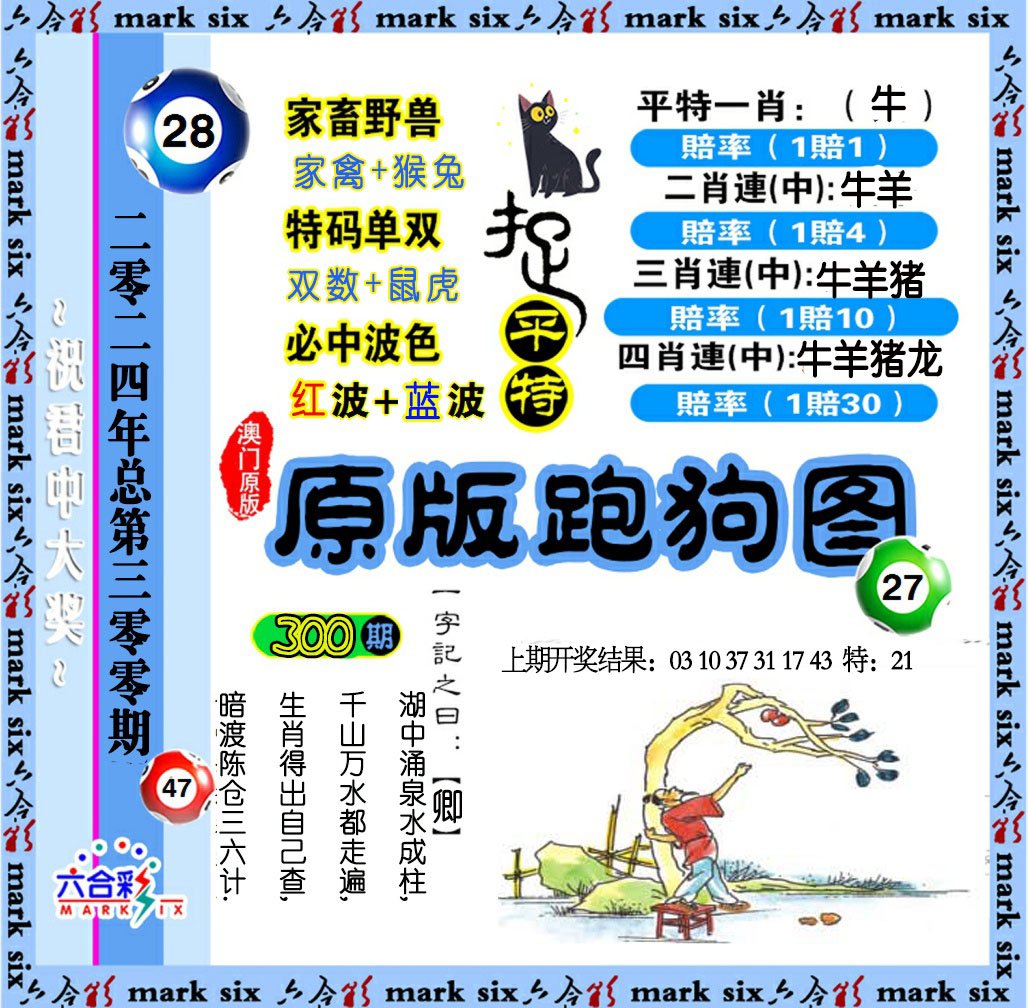 2024300期原版跑狗图