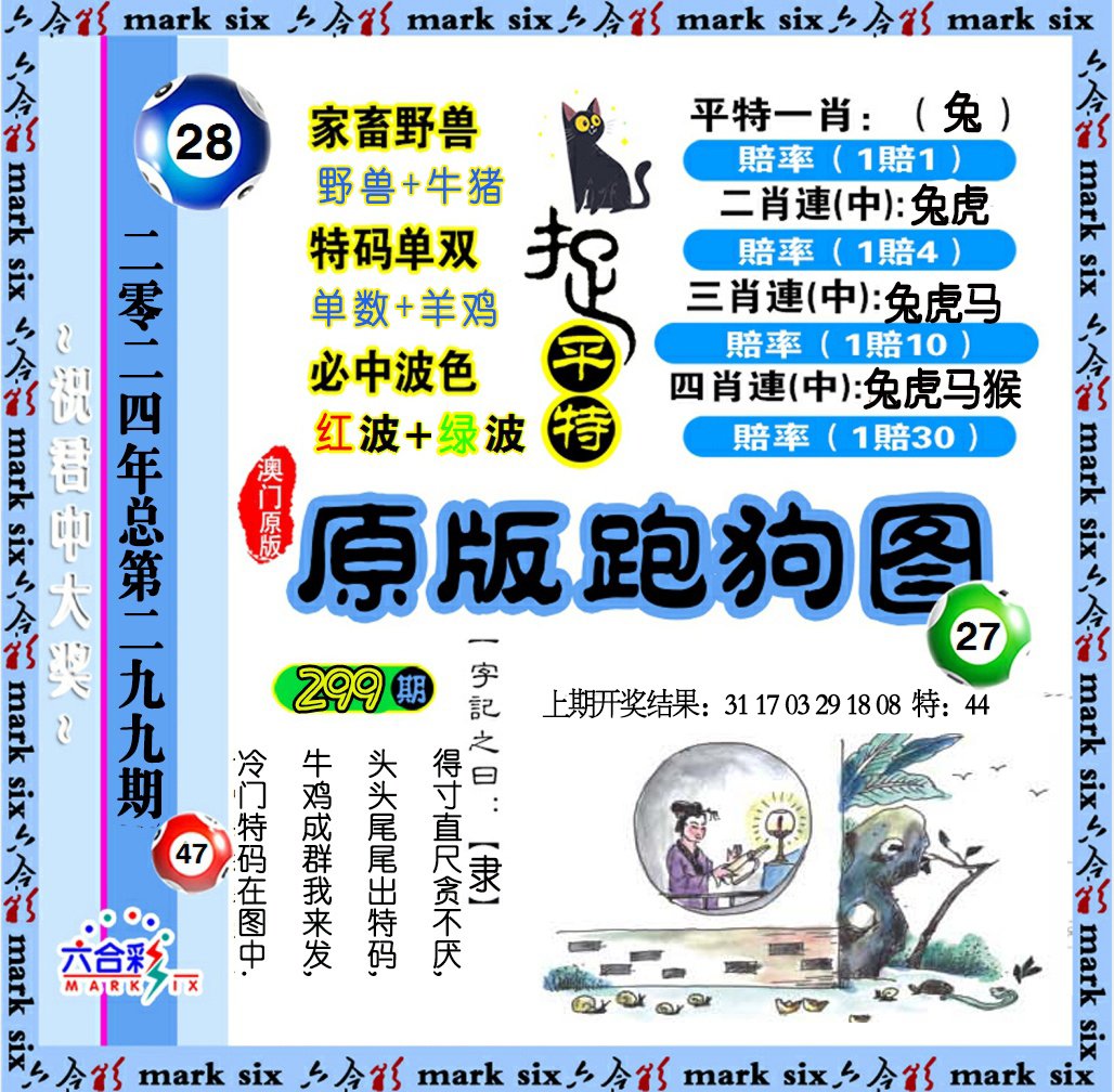 2024299期原版跑狗图