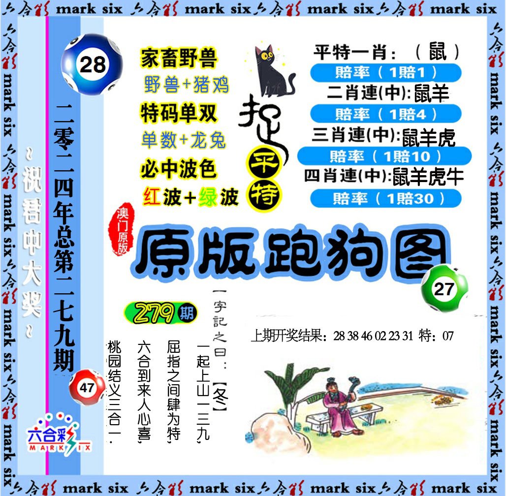 2024279期原版跑狗图
