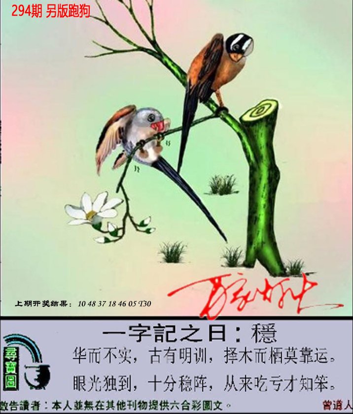 2024294期澳门跑狗另版