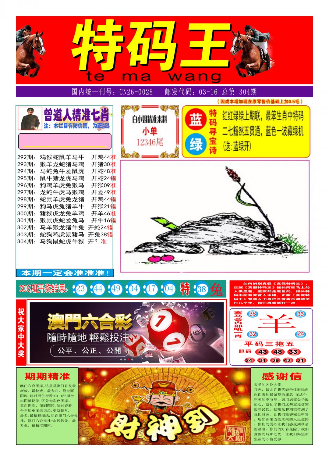 2024304期特码王A