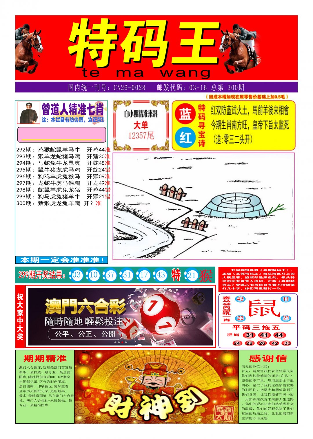 2024300期特码王A