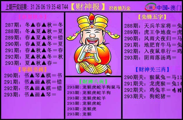 2024293期紫财神