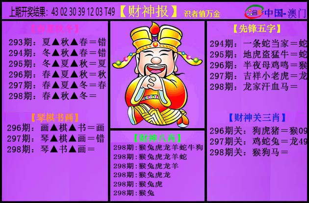 2024298期紫财神