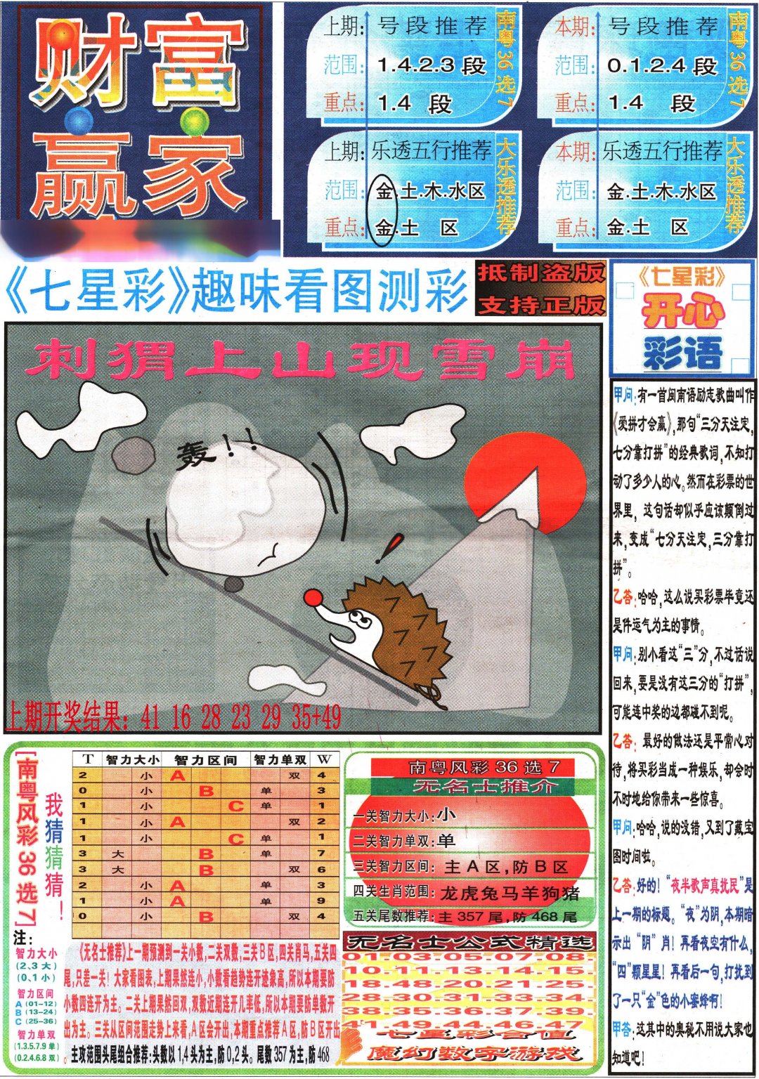 2024275期七星彩图(高清)