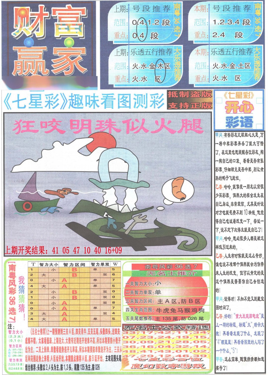 2024297期财富赢家（七星彩）