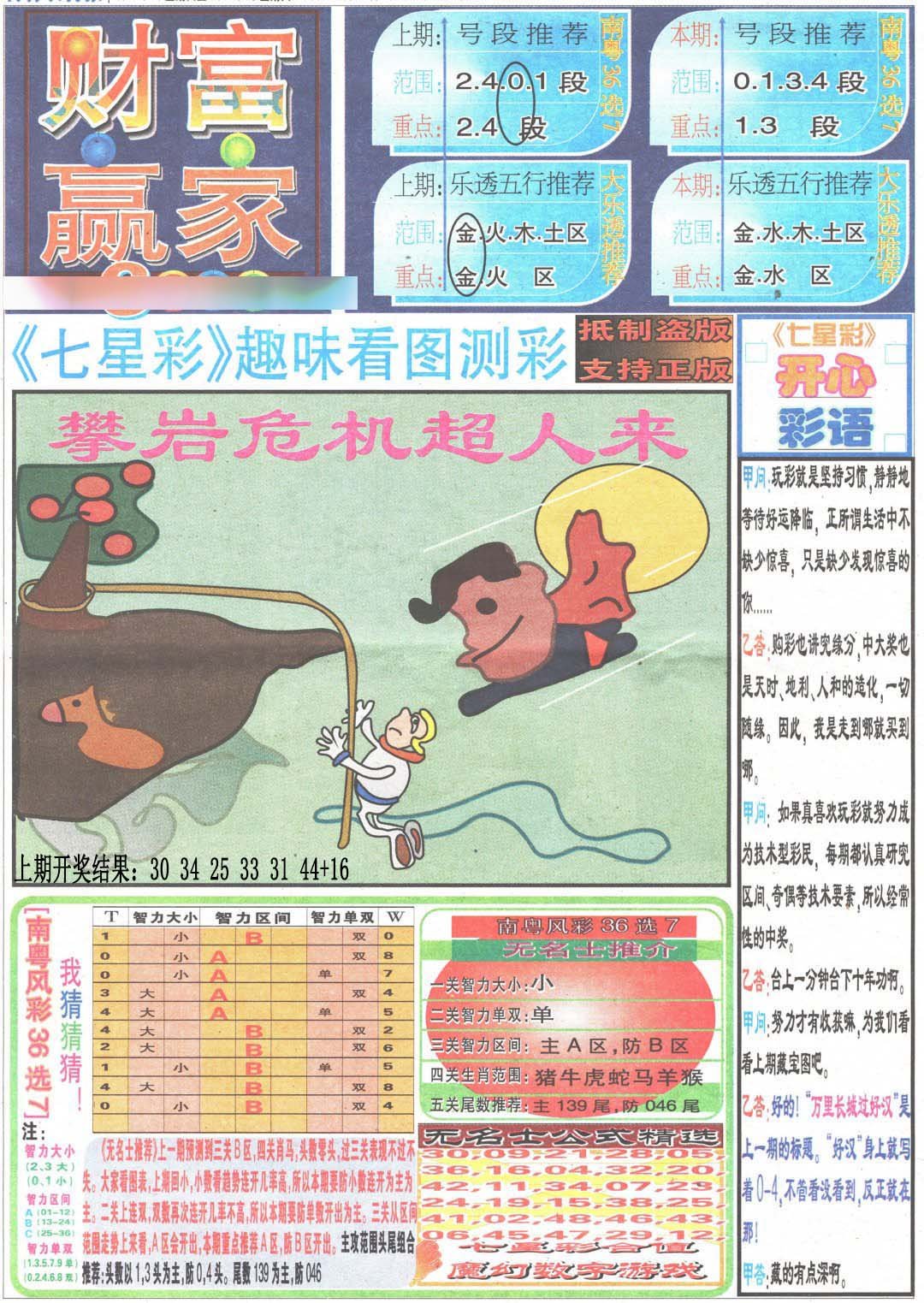 2024302期财富赢家（七星彩）