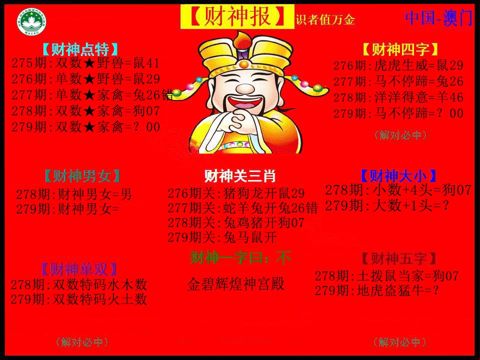 2024279期红财神
