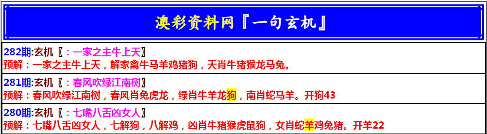 2024282期澳门一句玄机