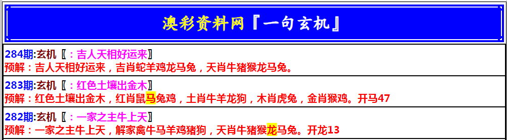 2024284期澳门一句玄机