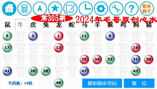 2024305期毛哥心水