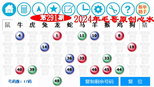 2024291期毛哥心水