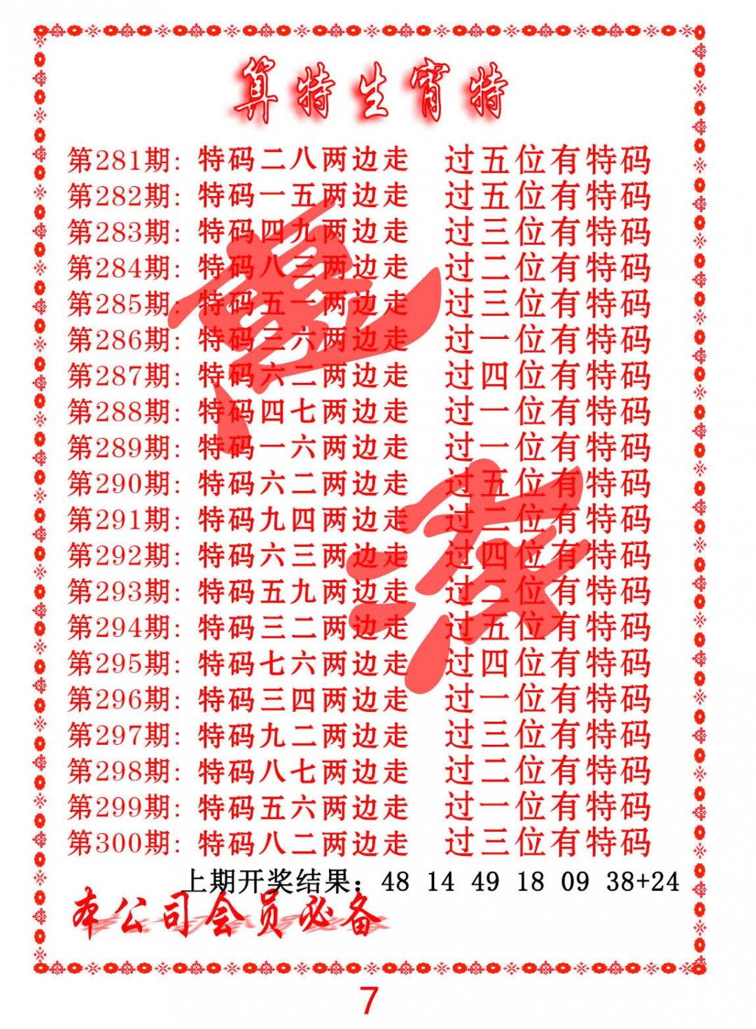 2024296期算特生肖诗