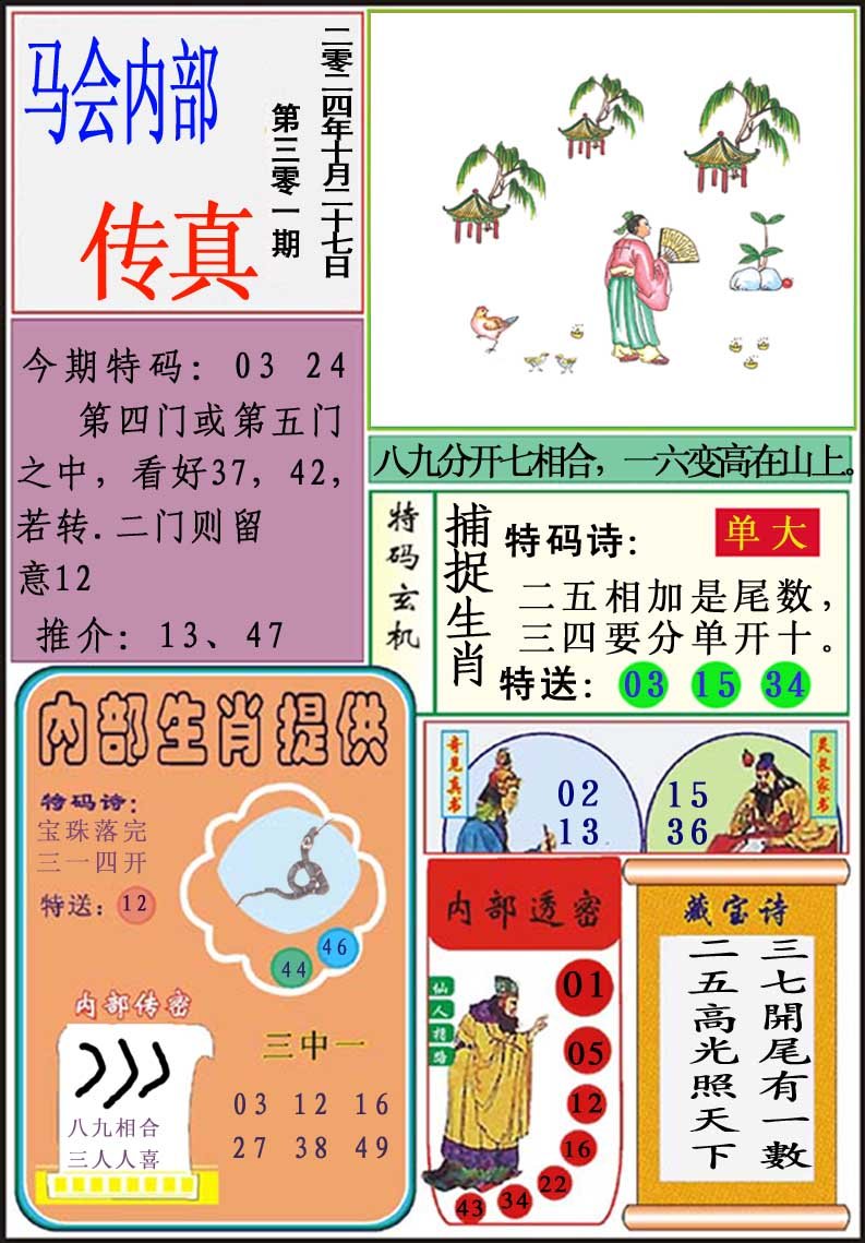 2024301期马会内部传真