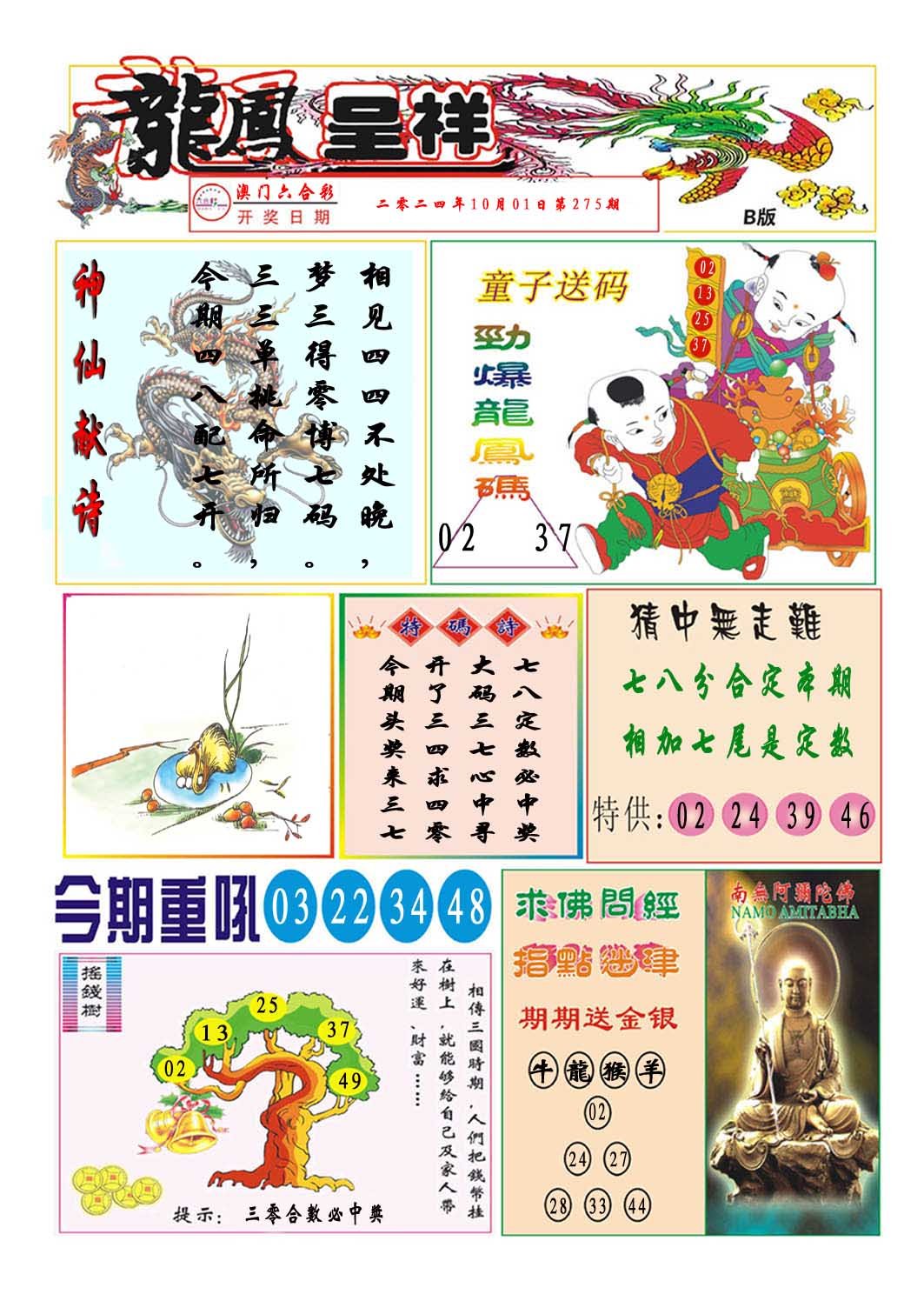 2024275期龙凤呈祥B
