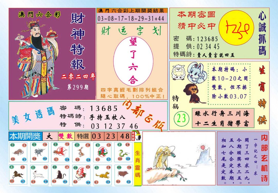 2024299期财神特报