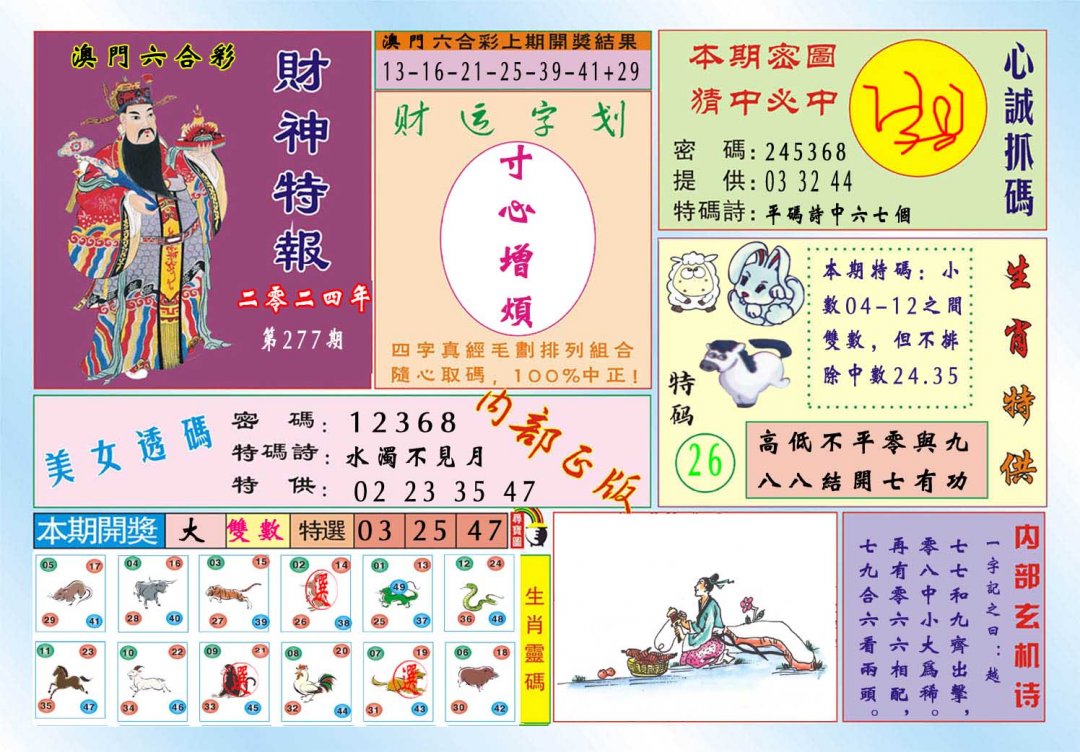 2024277期财神特报