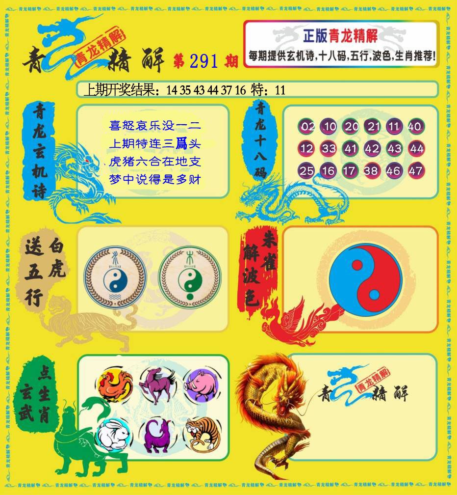 2024291期青龙精解