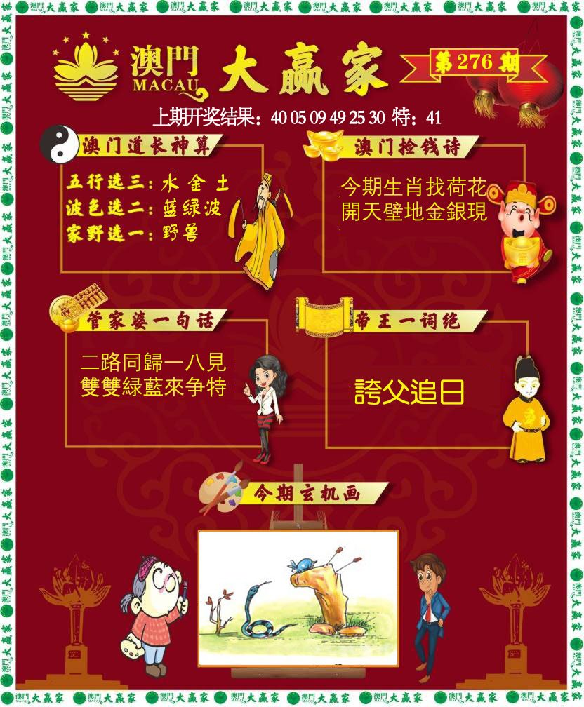 2024276期大赢家