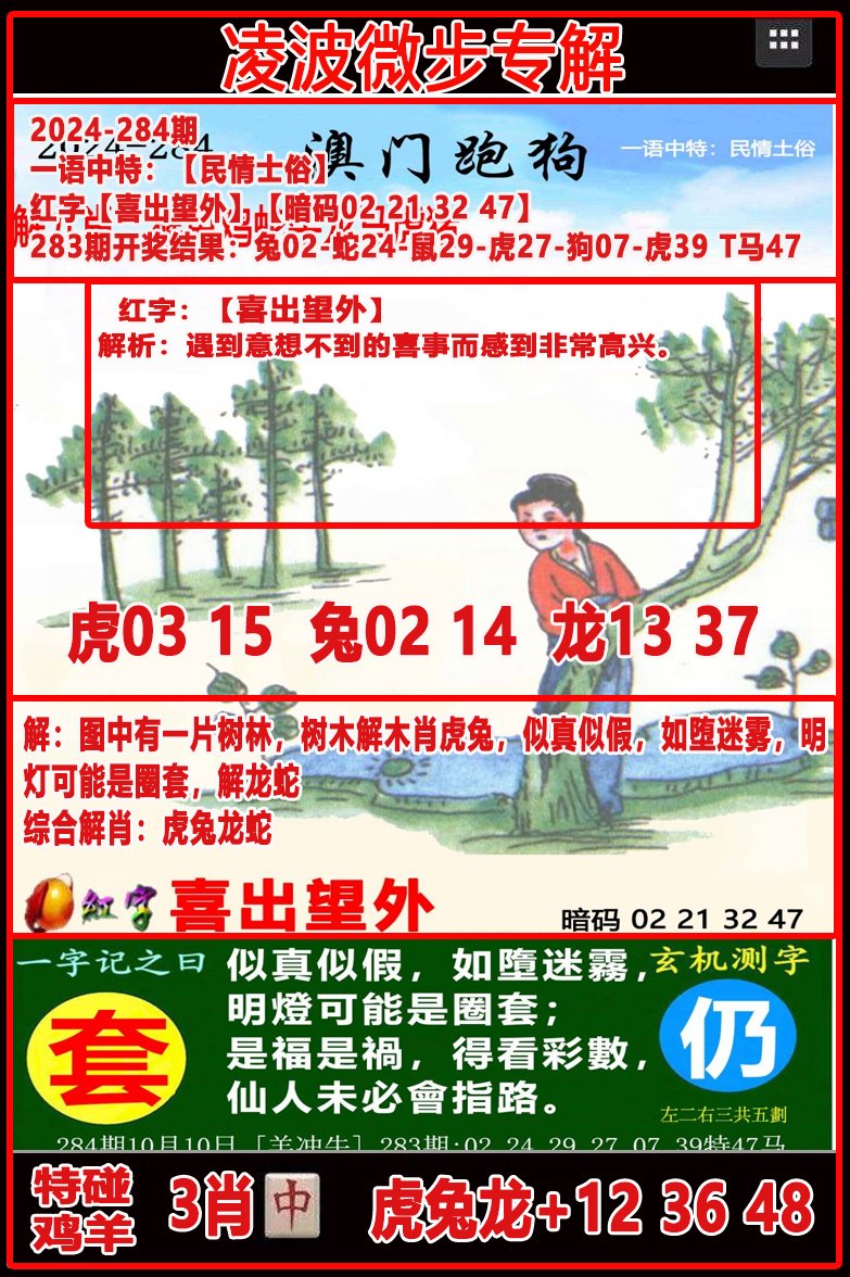 2024284期凌波微步