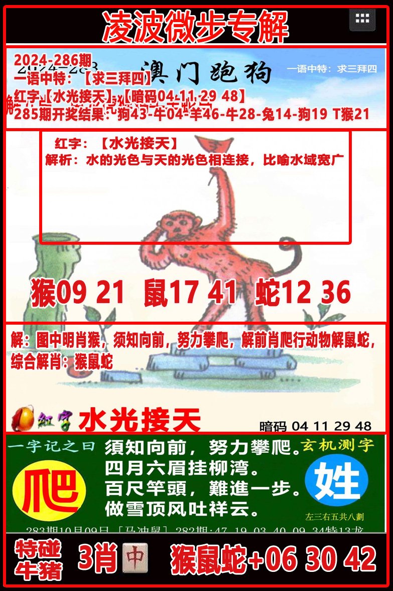 2024286期凌波微步