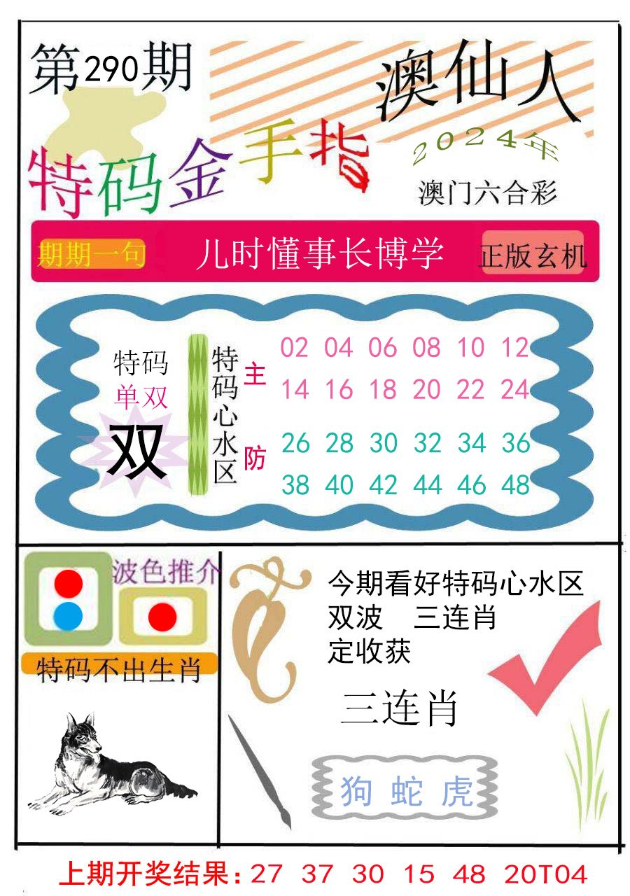 2024290期特码金手指