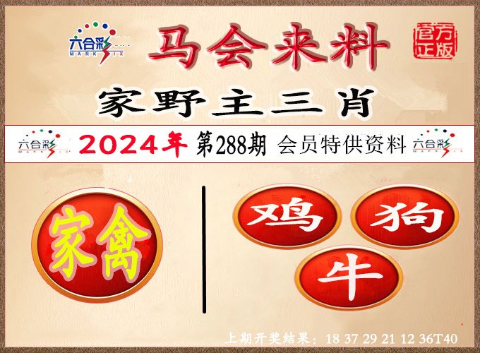 2024288期澳门来料