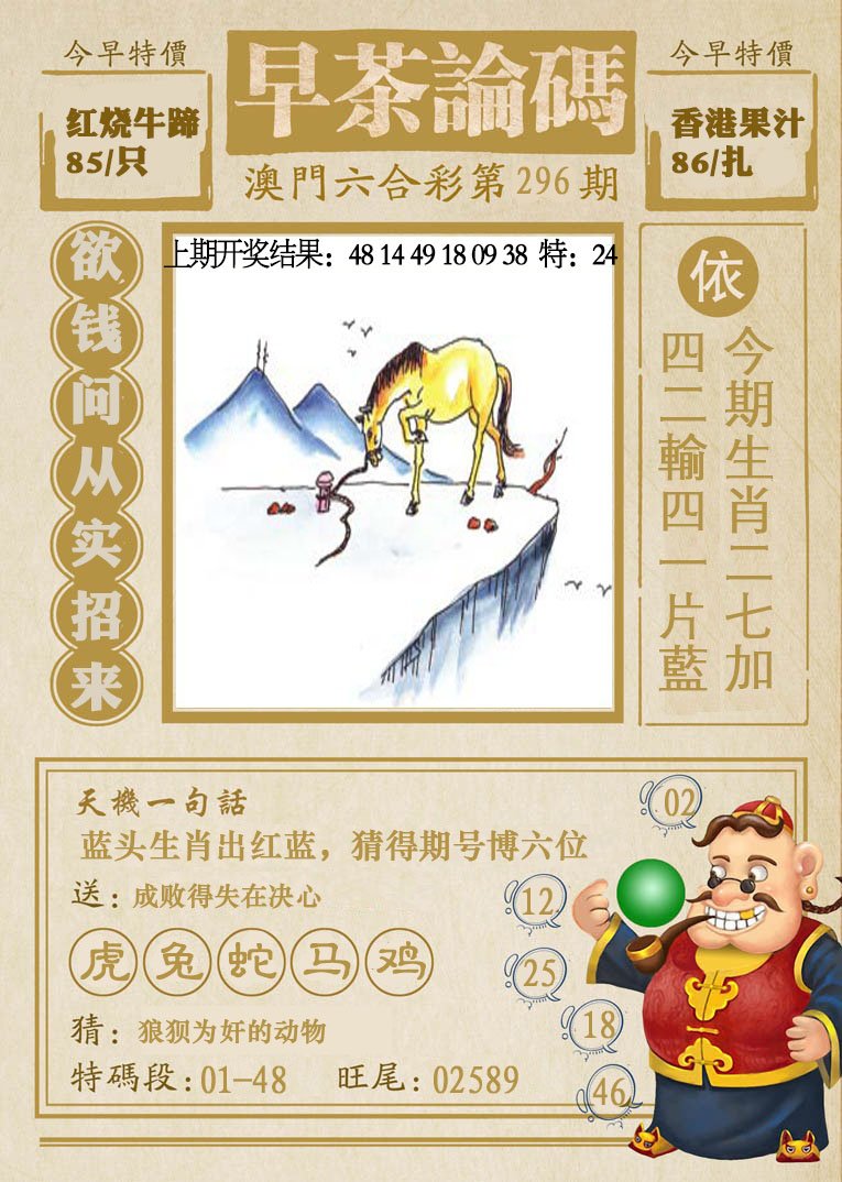 2024296期早茶论码