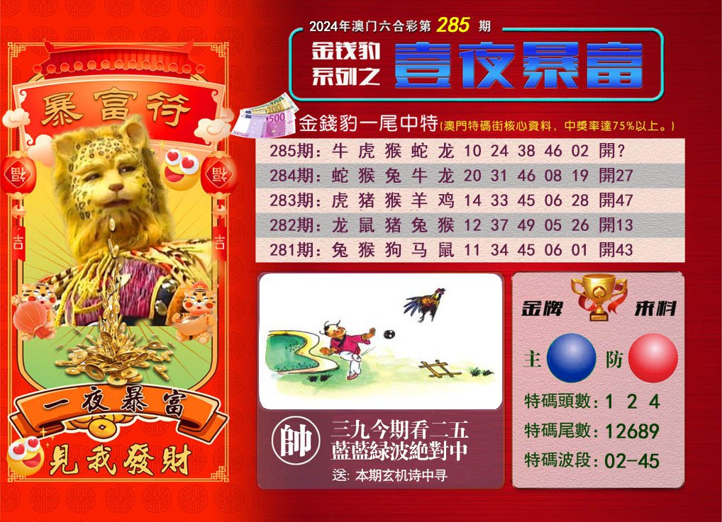 2024285期一夜暴富