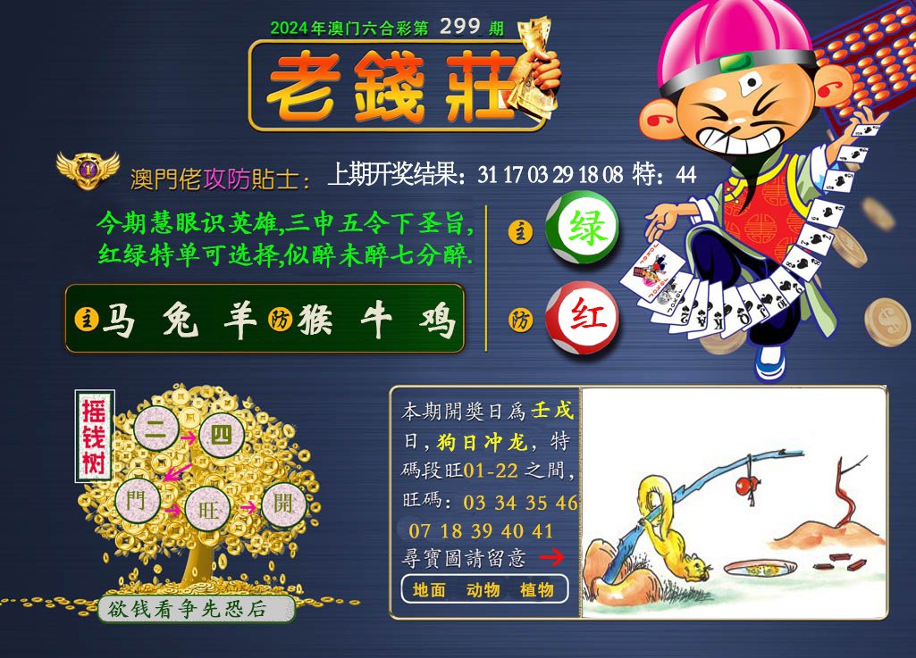 2024299期老钱莊