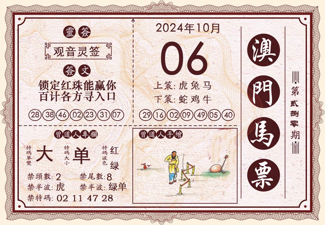 2024280期澳门马票