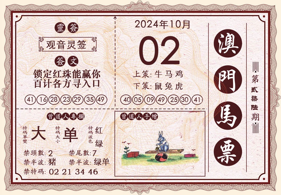 2024276期澳门马票