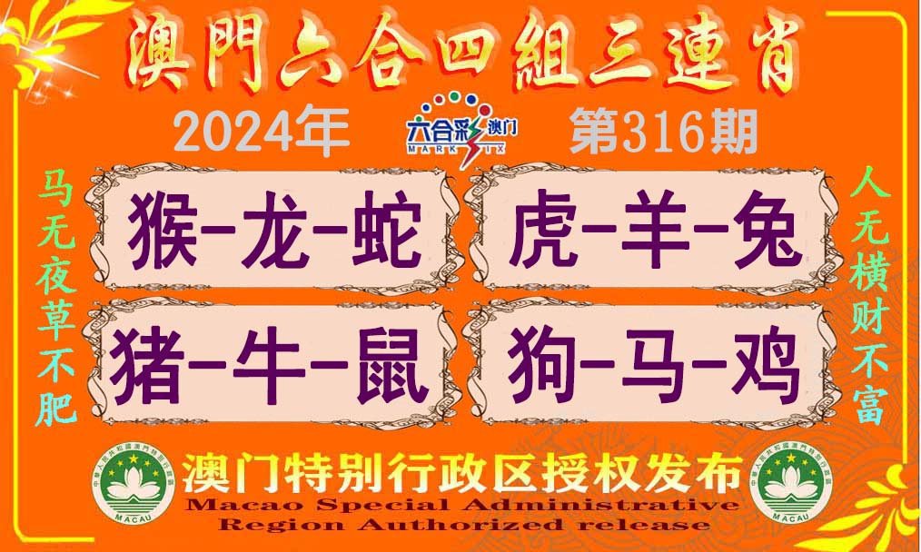 2024316期六合四组三连肖