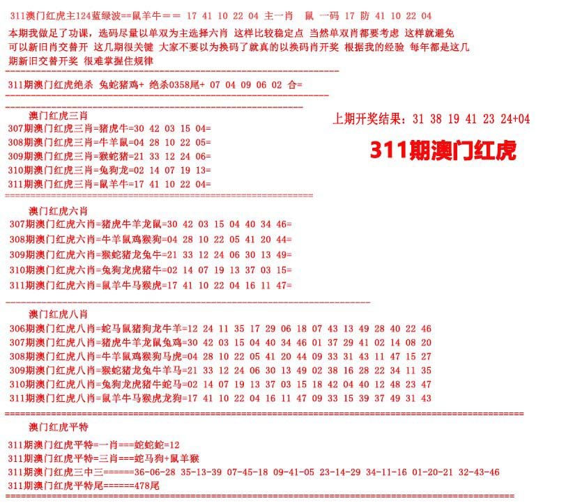 2024311期红虎图