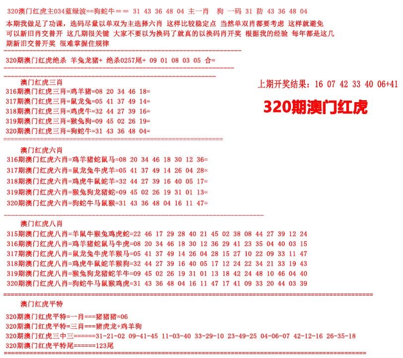 2024320期红虎图