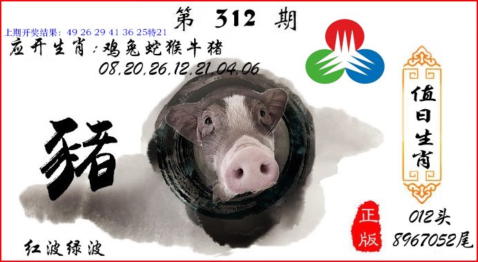 2024312期值日生肖