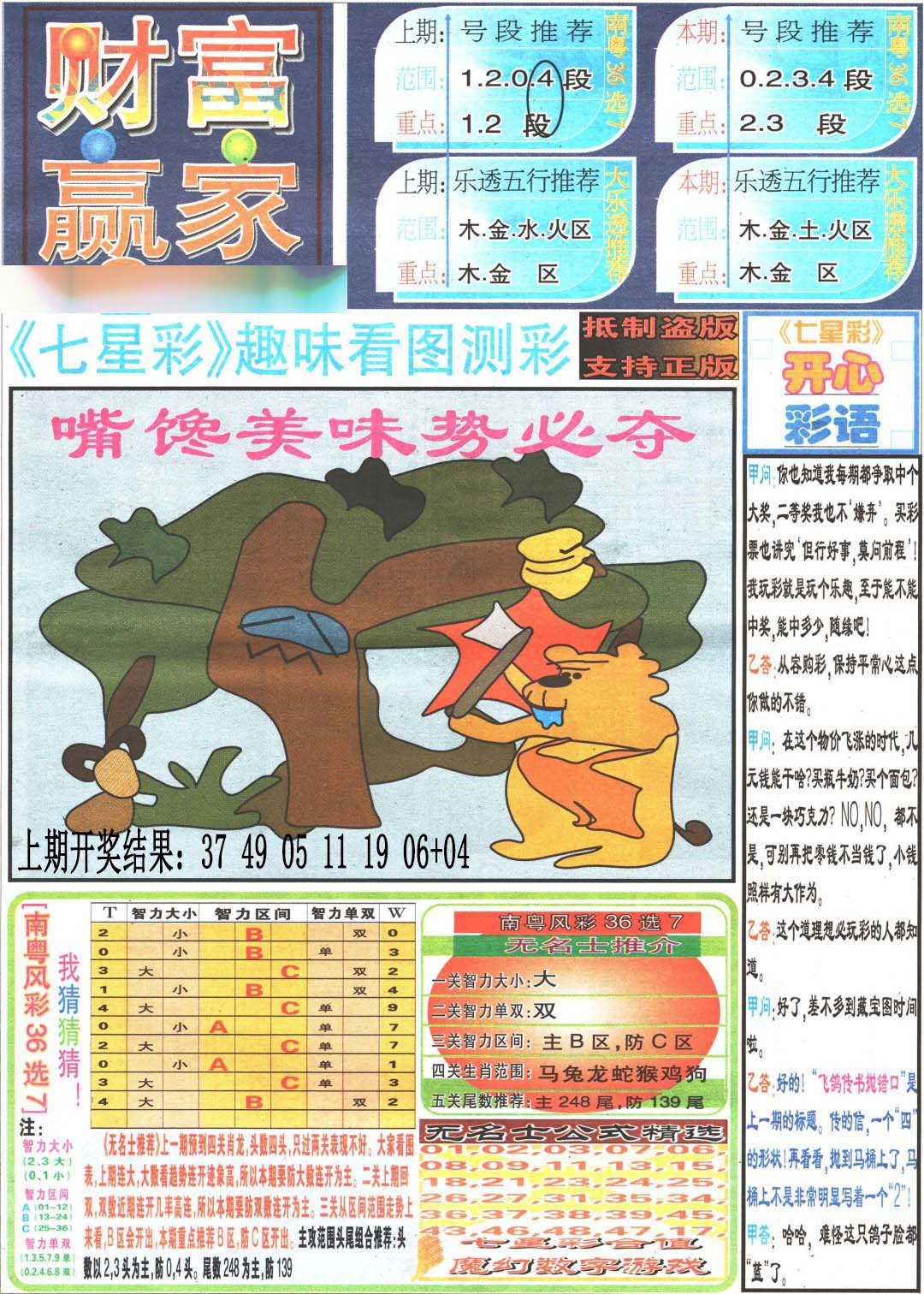 2024334期澳版七星彩图