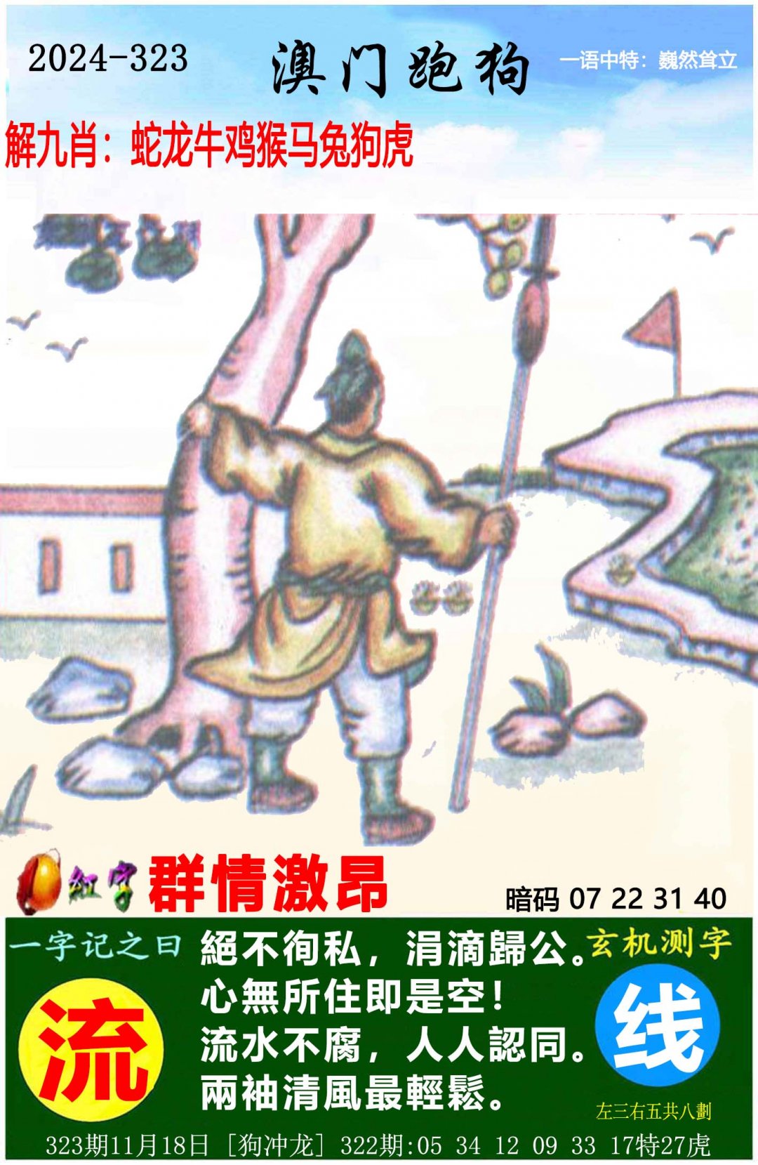 2024323期澳门跑狗图