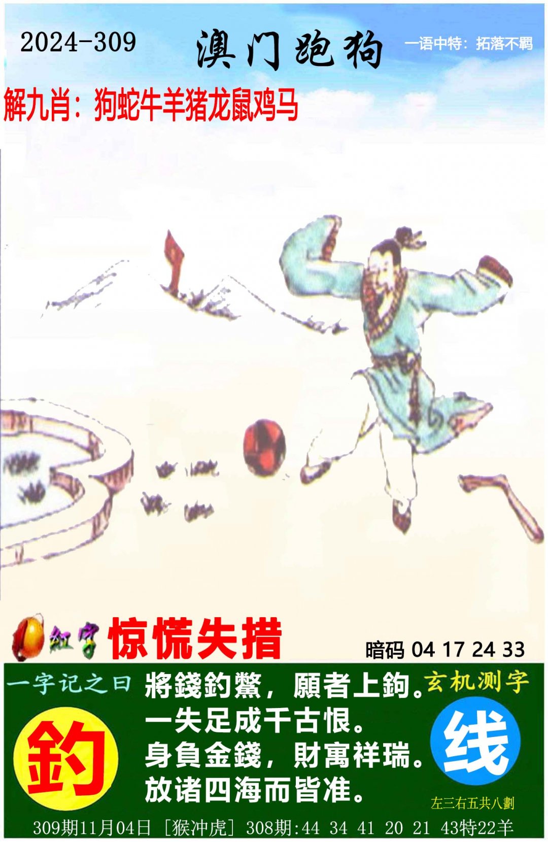 2024309期澳门跑狗图