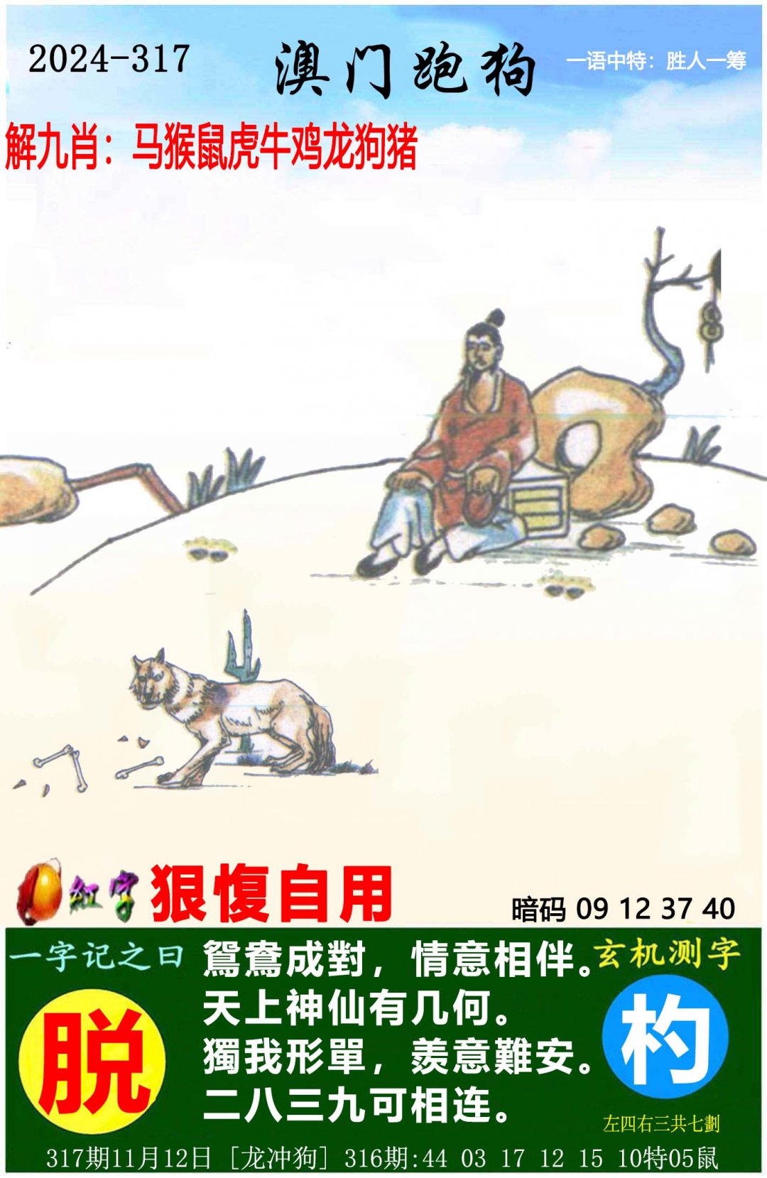 2024317期澳门跑狗图