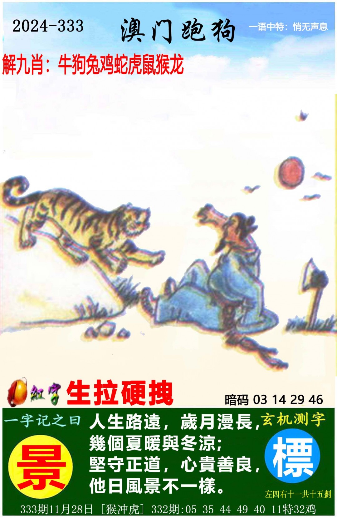 2024333期澳门跑狗图