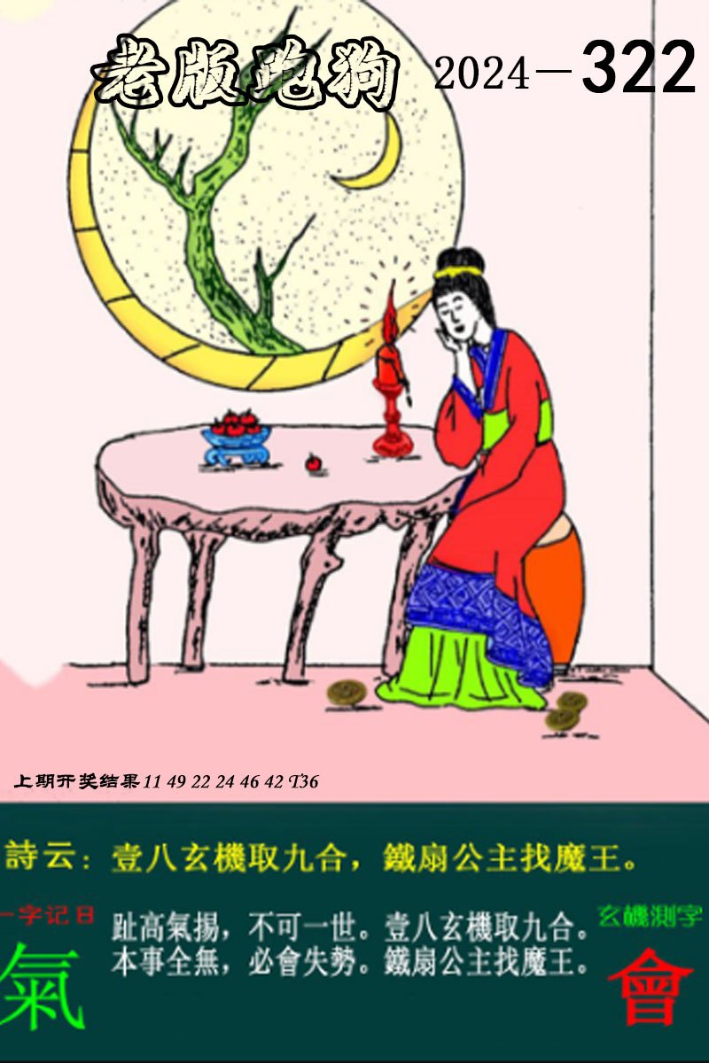 2024322期老版跑狗图